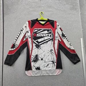 Shift Men Jersey L White Graphic Logo Motocross MX Long Sleeve